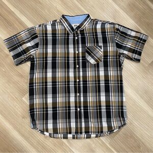 Ecko Unlimited Plaid Short-Sleeve Button-Down Shirt Men’s XXL